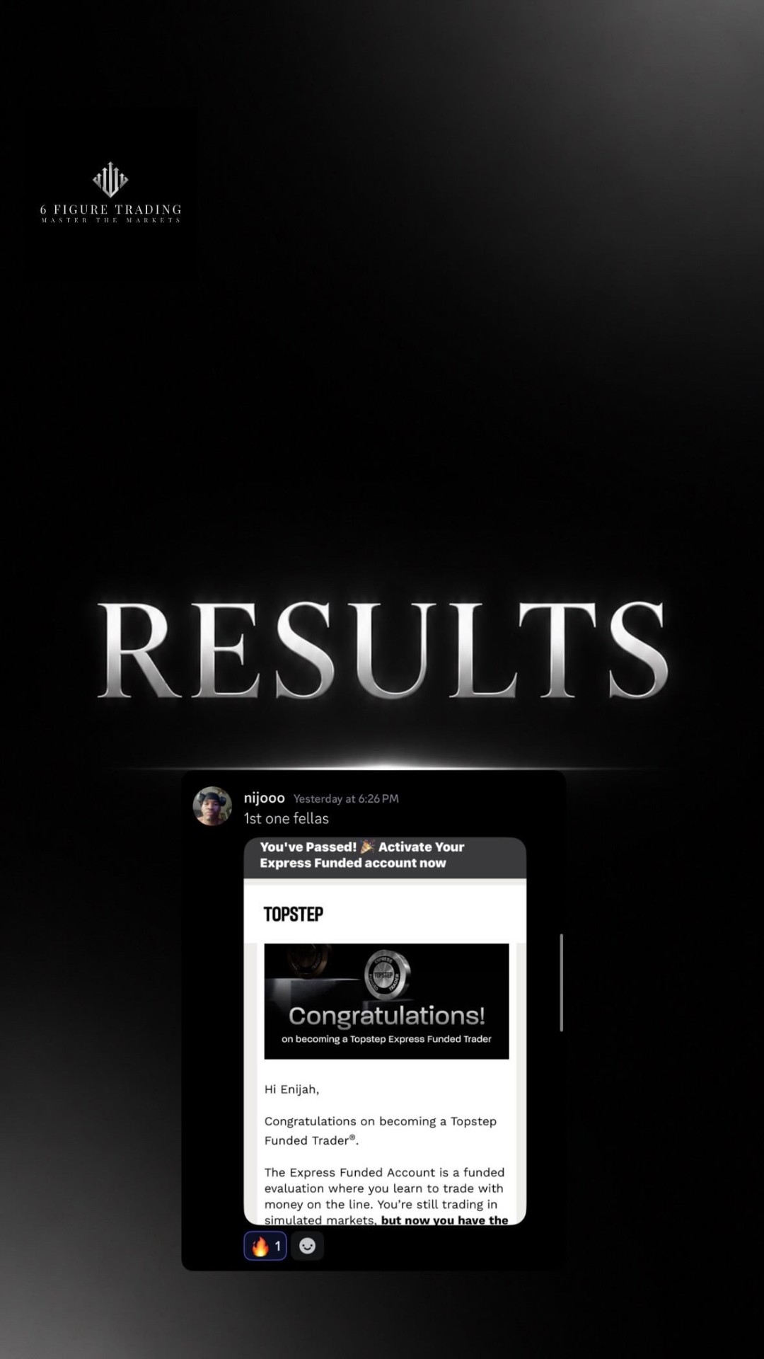 First Topstep evaluation passed
